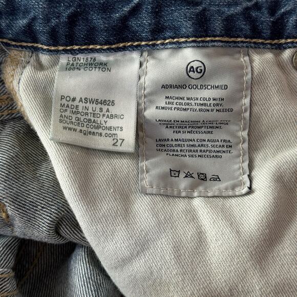 Adriano Goldschmied Patched Slouchy Jean SZ 27 Ex Boyfriend Slim Thrashed Blue - Picture 14 of 16